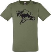 Karper shirt - Karpervissen - CarpFeeling - Karperkop - Olive - Maat XL