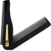 Peigne à barbe - Peigne - Peigne de poche - Pliable - Coiffeur - Tuning barbe et moustache - Zwart