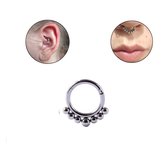 Circular barbell piercing bolletjes- clicker piercing- 8mm - 1.2 - chirurgisch staal
