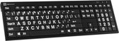Xl print Logic keyboard white on black