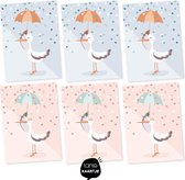 Set van 6 ansichtkaarten - Geboorte