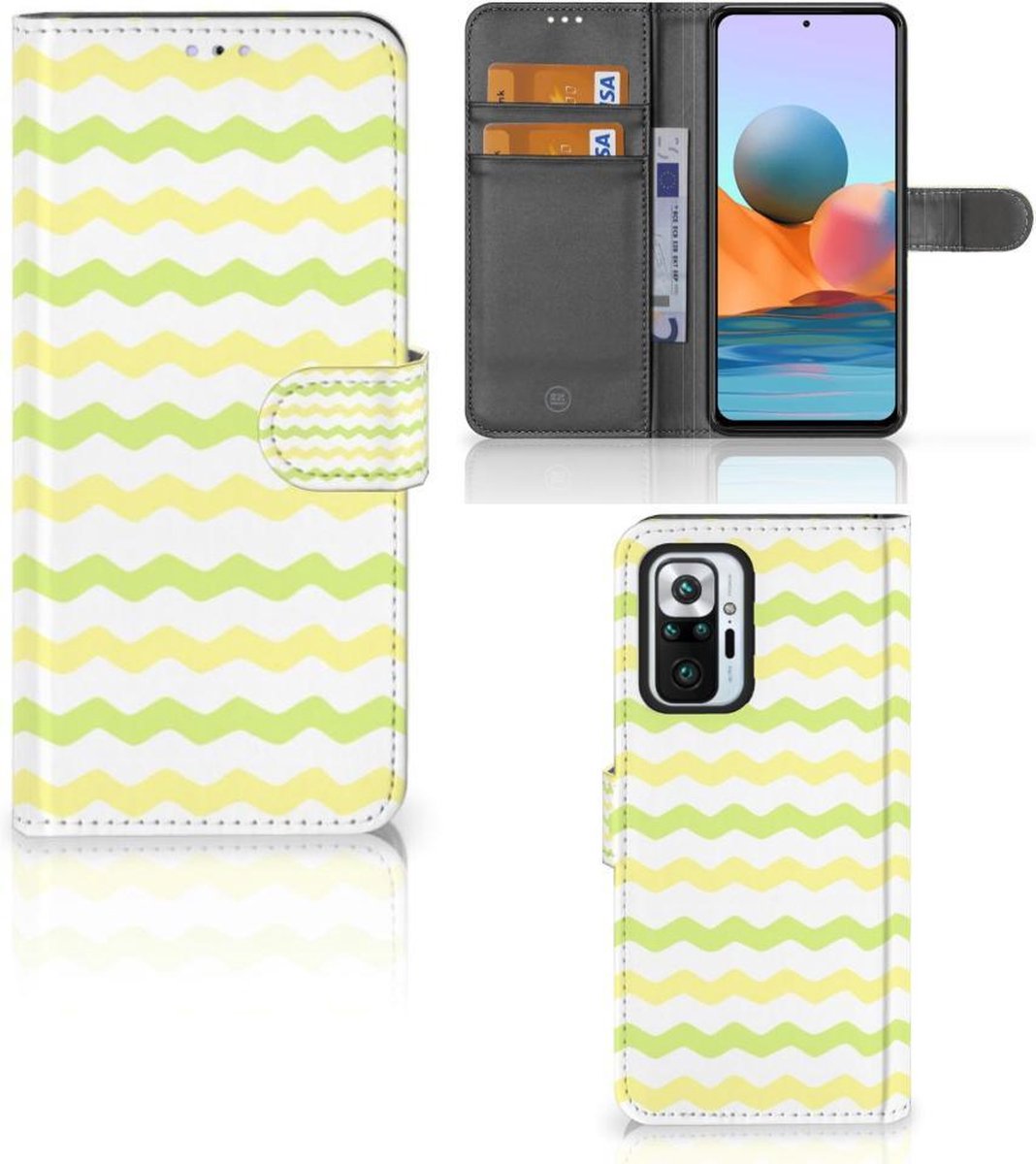 Xiaomi Redmi Note 10 Pro Telefoon Hoesje Waves Yellow