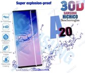 Samsung Galaxy A20 Tempered Glass / Screen protector Glas / Glass / Beschermglas /  Glazen bescherming 9H 0.25MM 2.5D van HiCHiCO