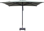 INOWA Relax Parasol - Ø 300 cm - Lichtgroen - Vierkant - Alu frame - Olefin doek- Inclusief beschermhoes - Inclusief parasolvoet 60 kg graniet