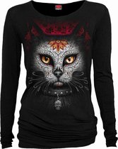 Spiral Longsleeve top -M- CATRINA Zwart