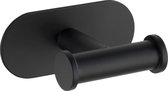 WENKO Turbo-Loc® Dubbele Handdoekhaak Orea Duo RVS zwart mat - Bevestigen zonder boren - Handdoekhaakjes