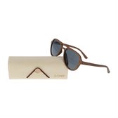 5one® Aviator Walnut - lunettes de soleil en bois de noyer avec verres gris
