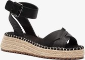 Blue Box dames espadrilles met sleehak - Zwart - Maat 41