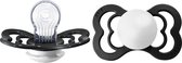 BIBS supreme | Fopspeen | Silicone | Black White | T2 | 6-18 maand