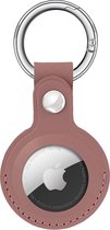Bouletta - Airtag compatibel sleutelhanger - Lederen hanger Hoesje - Nude Pink