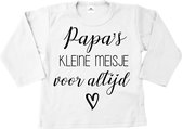 Shirt meisje-papa's kleine meisje voor altijd-wit-zwart-Maat 86