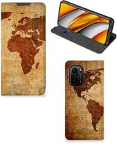 Wallet Bookcase Xiaomi Mi 11i | Poco F3 Telefoonhoesje Wereldkaart