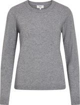 Object Trui Objthess L/s O-neck Knit Pullover N 23034469 Medium Grey Melange Dames Maat - XL