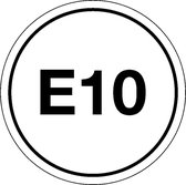 E10 benzine sticker 25 mm - 10 stuks per kaart