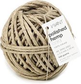 gepolijst hennep touw, 20m x 2,5mm, 100 g - naturel