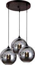 Bol.com AAGIfts - Hanglamp Smoking Glass - 3-lichts - Smoke Glas - 3 bollen - Rookglas aanbieding