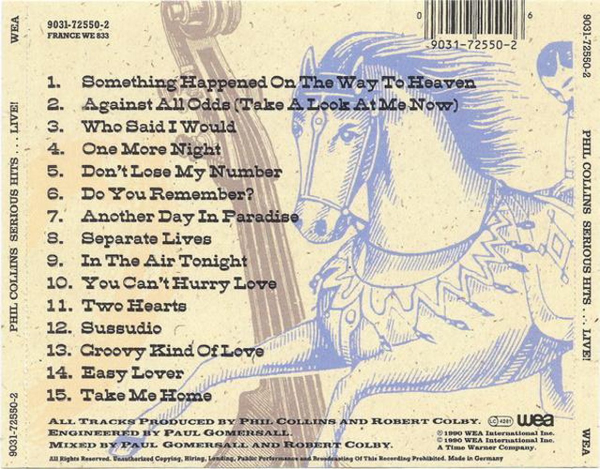Serious Hits Live!, Collins,phil CD (album) Muziek bol
