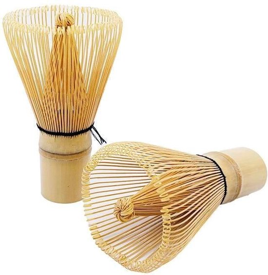 Matcha Klopper - Premium Matcha Whisk - Handgemaakt Sterker Bamboe - 100 borsteltjes - Hoogste Kwaliteit Bamboe - Merkloos
