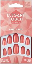 Elegant Touch Coral Craze Nails - Kunstnagels - Nagels - Press on nails - Plaknagels - Nepnagels - 24 stuks - Beste Kwaliteit