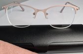 Min-Bril op sterkte -2.0 met clip / afstand bril bril met clip / grijze bijziende zonnebril / bril -2,0 Inclusief brillenkoker en doekje 91517/ lunette pour ordinateur / Polarisées