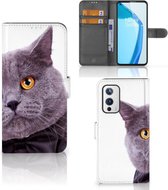 Telefoonhoesje OnePlus 9 Flipcover Case Kat