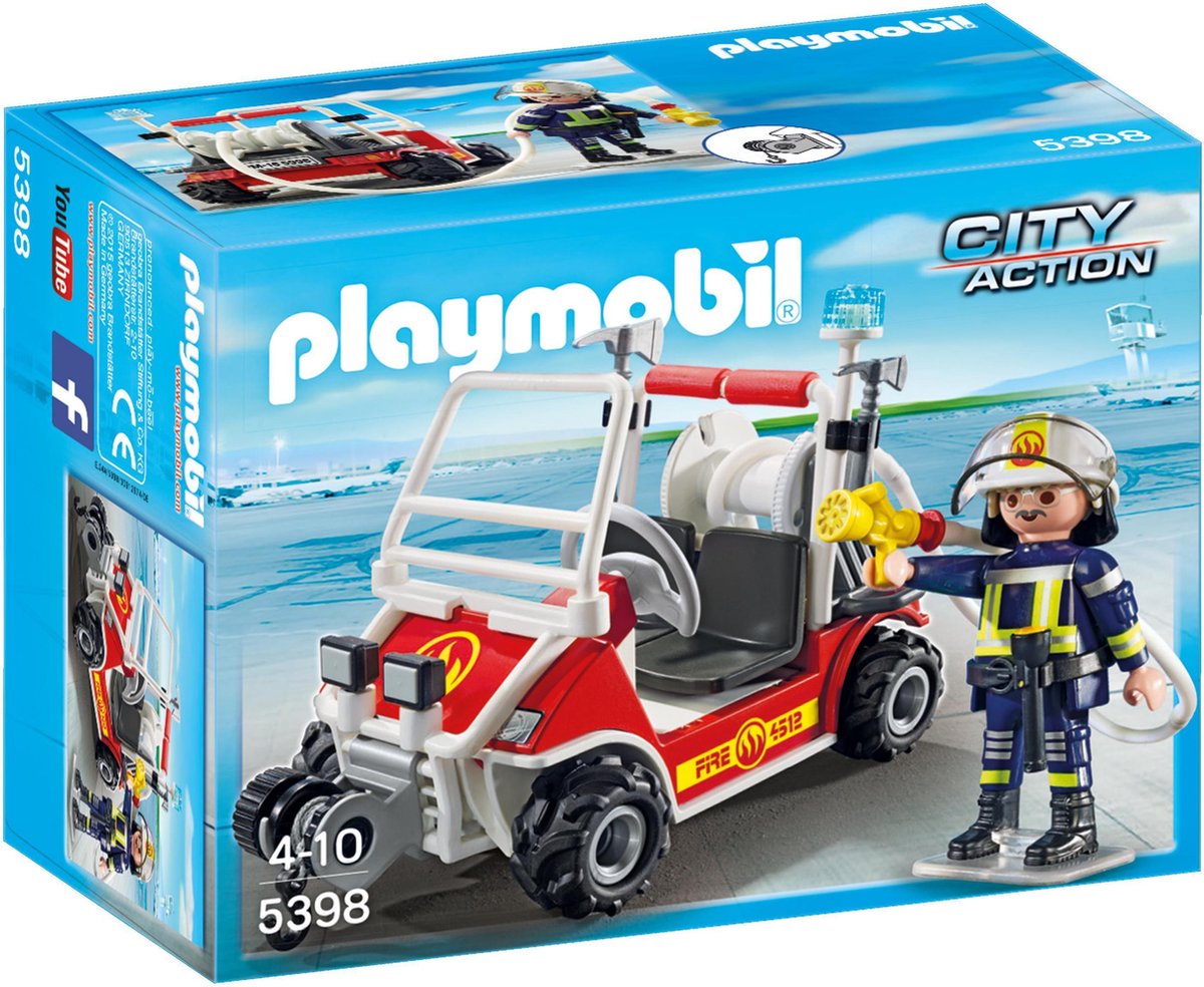 Playmobil City Action Chef des pompiers avec voiturette