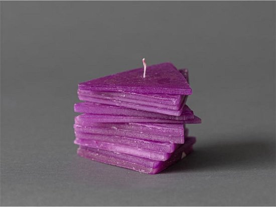 L28 - Bougies en tranches - triangle -violet- 2 pièces | bol.com
