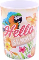 Beker '' Hello Summer '' - Multicolor - Melamine - Ø 7,5 x 11 cm - 200 ML - Set van 2