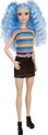 foto van Barbie Fashionista Pop Regenboogtopje & Zwart Rokje - Modepop