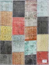 Vloerkleed Vintage 170x227 cm Handgeknoopt Patchwork Tapijt tapijten woonkamer