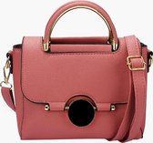 Fashionfanatics® Volano Crossbodytas Donkerroze - Draaisluiting - Dames