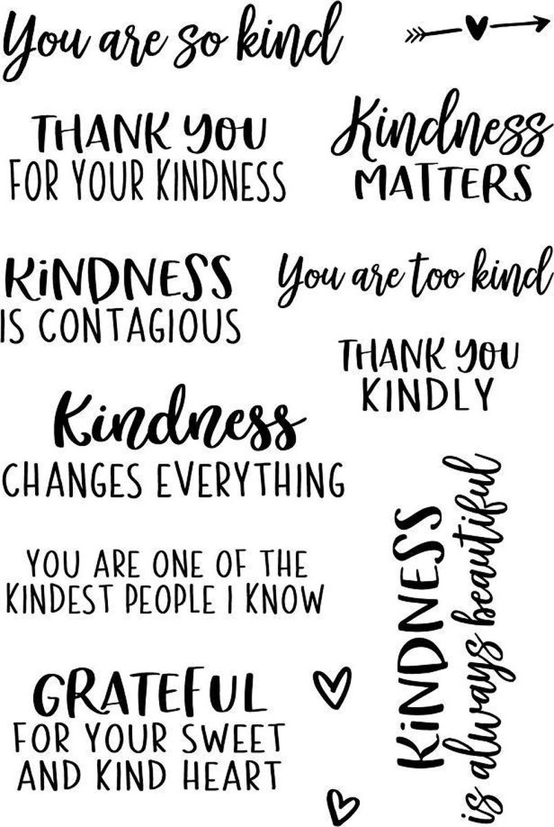 Kind Clear Stamps (JD054) (DISCONTINUED)