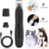 Roga Elektrische Nagel Vijl voor Huisdieren - Oplaadbaar - Honden/Katten/Dieren - Zwart