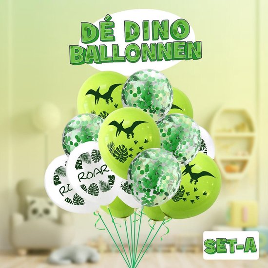 Ballon Dinosaurus XXL 3D avec des mains et des pieds gonflables lâches ! | 65cm de haut | Faites sauter et bougez les mains et les pieds | Facile à placer debout ou flottant à l'hélium