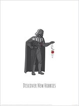 Star Wars Poster - Vaders Boredom Busting Ideas Discover New Hobbies - 40 X 30 Cm - Wit
