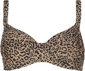 SAPPH - Doris - Niet voorgevormde bikini top dames - beugel bikini top - leopard - panterprint - maat 85D