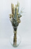 droogbloemen met vaas / droogboeket: Hoogte 50 cm - Ø 15 cm