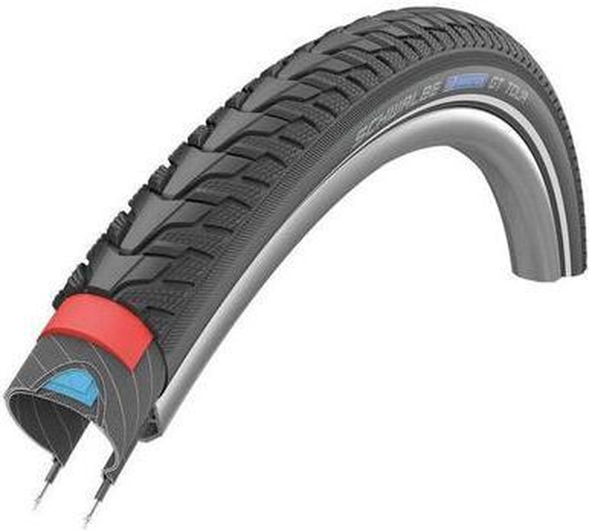 SCHWALBE Marathon GT 365 Performance Clincher Tyre 26x2.15" DualGuard E-50 Reflex, zwart Bandenmaat 55-559 | 26x2,15"