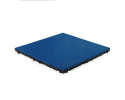 Rubber tegel met EPDM toplaag - 50 x 50 cm - 45 mm - Donker blauw (RAL 5002)