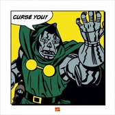 Pyramid Dr Doom Curse You Kunstdruk 40x40cm Poster - 40x40cm