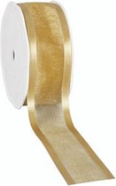 Organza satijn lint  Goud 25 mm 10 meter