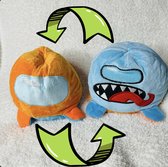 Fidget Toys- Mood knuffel - Moodknuffel - Among us ® - reversible - omkeerbaar - blue/orange Fidget Toys- Mood knuffel - Moodknuffel - Among us ® - reversible - omkeerbaar - blue/orange