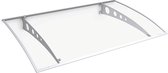 Schulte deurluifel Lyra 1, transparant getoogd  6mm polycarbonaat, 140x90 cm, wandsteunen verzinkt staal kleur wit, V1225-30-04