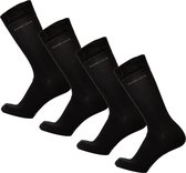 Bamboe Sokken | Anti-zweet Sokken | Naadloze Sokken | 4 Paar - Zwart | Maat: 43-45 | Merk: Bamboosa