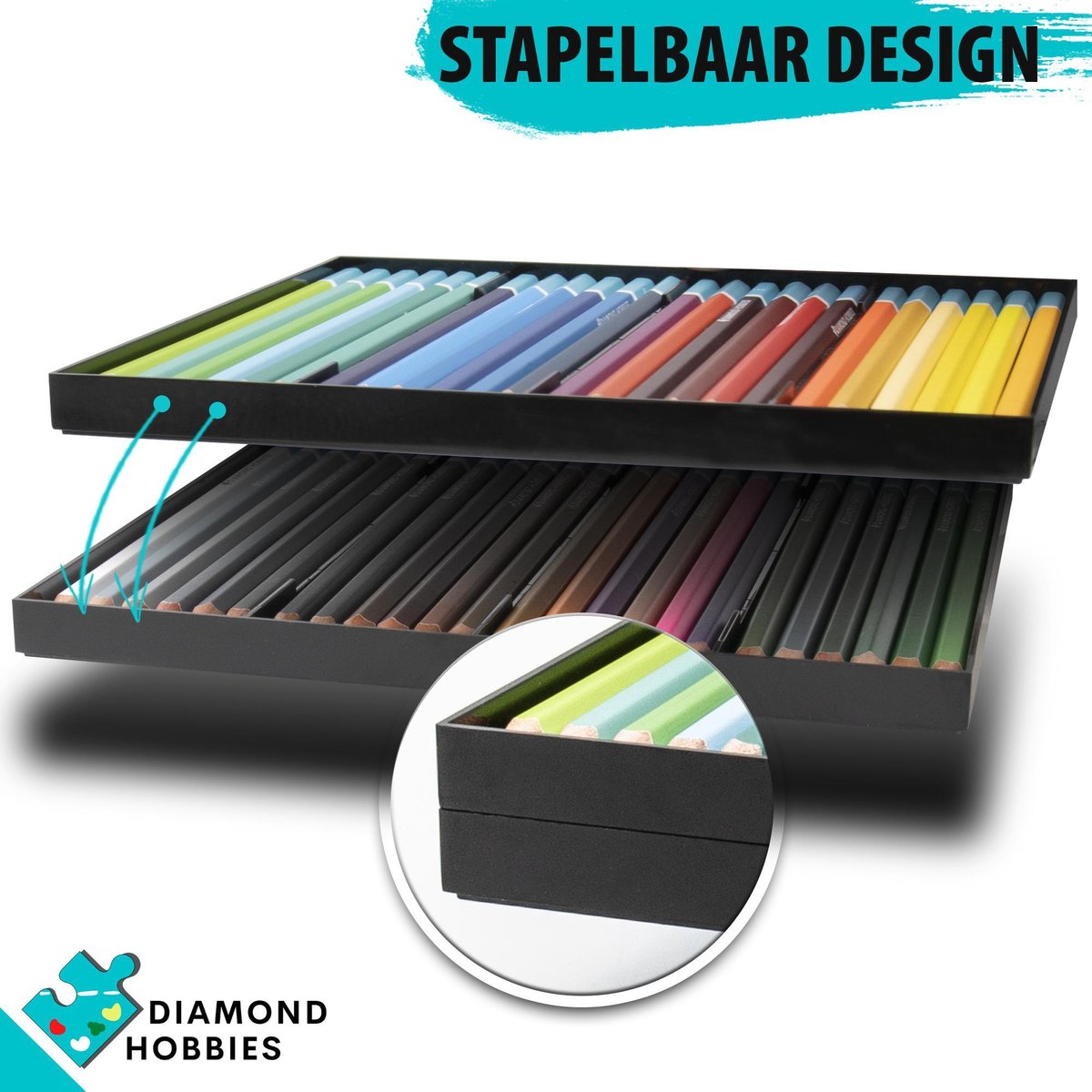Kleurpotloden voor Volwassenen voor Color by Numb3r | 48 kleuren | Kleuren op Nummer | Potloden | Potloden set | Tekendoos voor Volwassenen | Kleuren op Numm3r — afbeelding 5