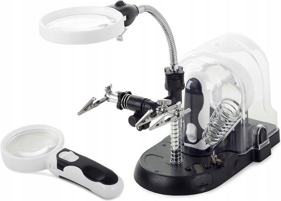Professionele Derde Helpende Hand Met LED Verlichting & 3x Vergroting ...