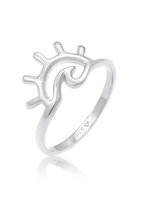 Elli Dames Ring Dames Sunrise Sea Waves Summer Trend Blogger in 925 Sterling Silver