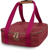 Picknicktas - Hippe Koeltas - Koelbox - Stonewashed Canvas - Primecuts - Arguin - Wijn Rood