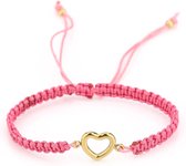 Michelle Bijoux Armband Goud Hart Pink One Size JE13408