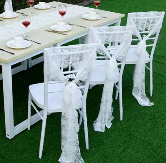scheerapparaat Welsprekend Bowling Huwelijk decoratie kleed wit bloemen kant 35x300 CM - 2 Stuks versiering  Bruiloft... | bol.com